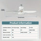 🔥Letzter Tag: 60% Rabatt!⏰🍃 Intelligenter Deckenventilator mit Licht, RGB-Beleuchtung und Bluetooth-Lautsprecher♨️❄️